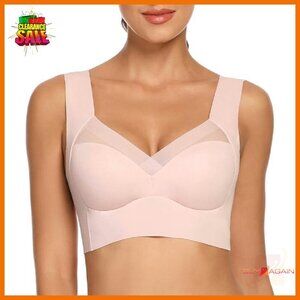 Seamless Wirefree Push Up Bra - Medium - Yoga & Sleep Comfort
